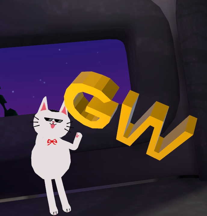 【無料】頭上でぐるぐる回る金ピカGW(持てる!)【VRChat想定】