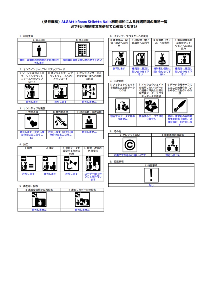 【UPDATE!】Stiletto Nails【brochiManacアバター対応】