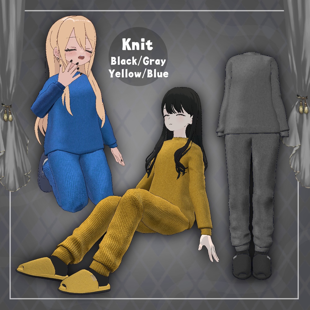 【20Colors】おこもり部屋着 -Homebody Sweatsuit-【Grus・凪夜瑠璃対応】