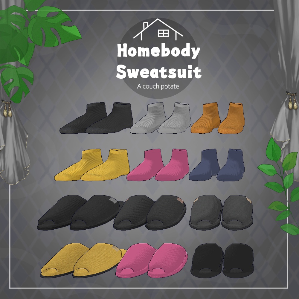 【20Colors】おこもり部屋着 -Homebody Sweatsuit-【Grus・凪夜瑠璃対応】