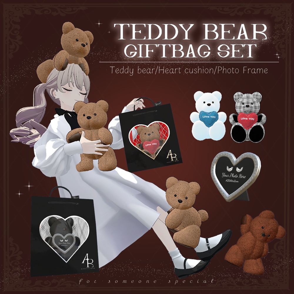 【抱きつきテディ】 ♥TeddyBear GiftBag Set♥