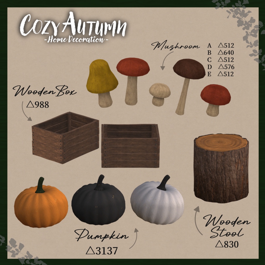 🍂Cozy Autumn🍂Decorartion Set