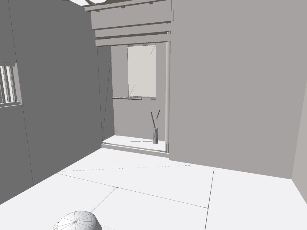 【VRChat想定】茶室セット 四畳半|躙口・下地窓・炉・露地【FBX+OBJ+unitypackage】