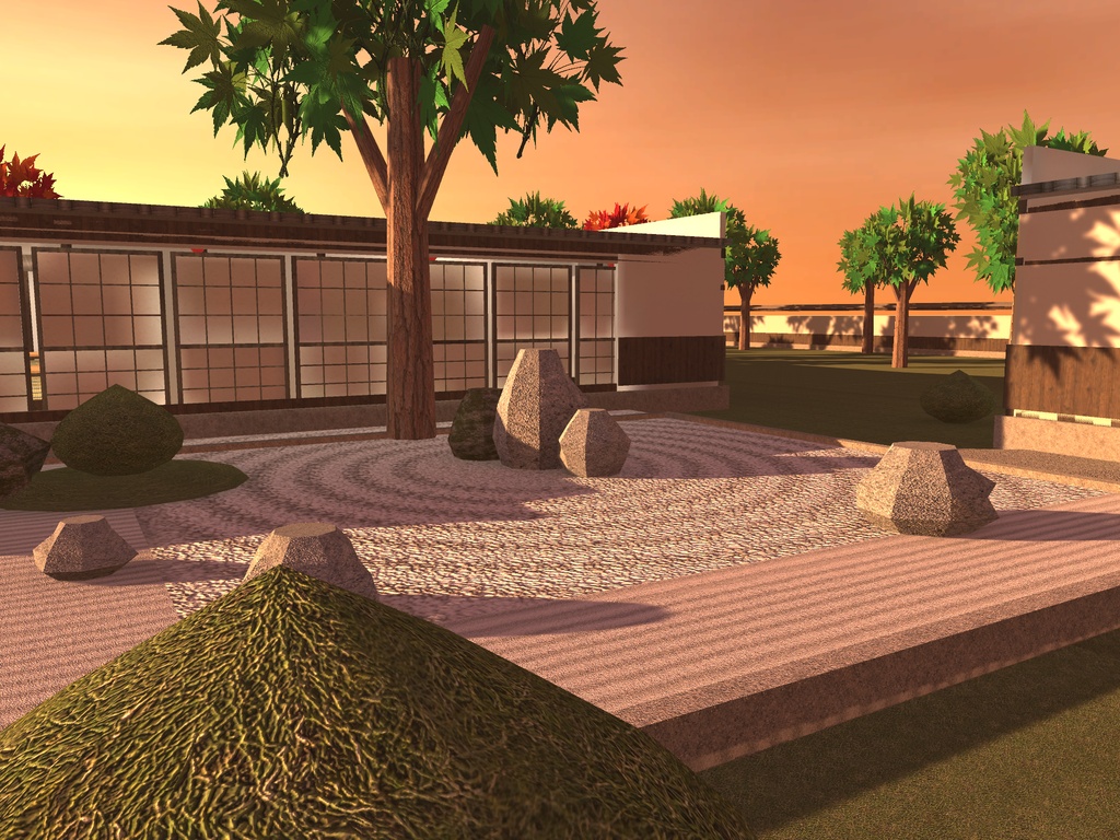 【9/20まで半額!】【VRChat想定】和風温泉旅館 大規模ワールド|敷地120×80m・本館・大浴場・客室4棟・能舞台・日本庭園【7棟 / unitypackage同梱】
