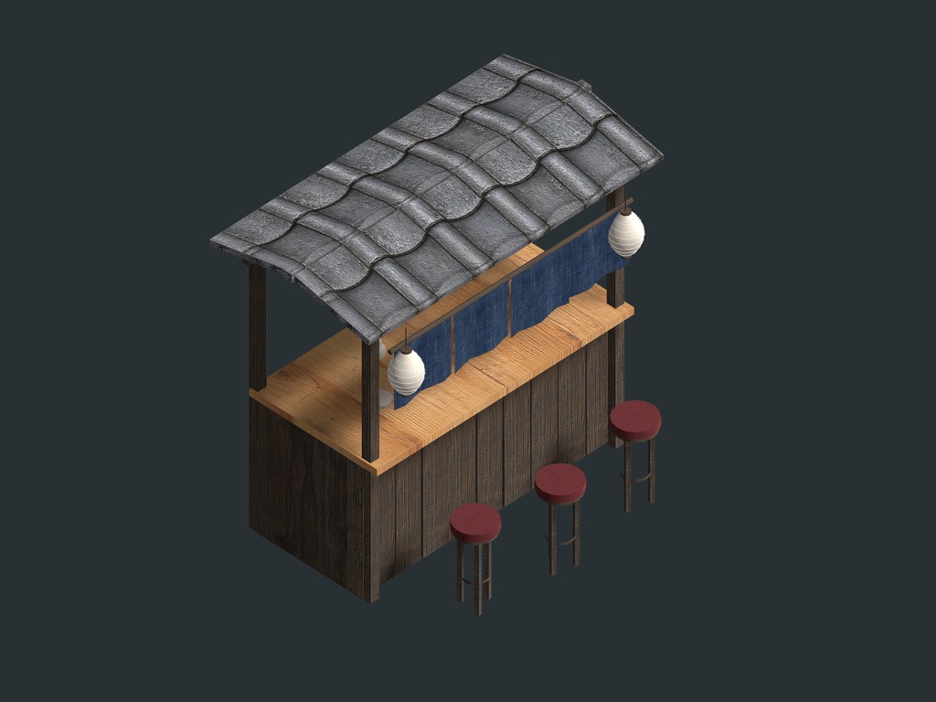 【発売記念セール 9/23まで半額200円】【VRChat想定】和の町並み 6商品セット|神社・町屋・屋台・居酒屋・大座敷・茶室【unitypackage同梱】