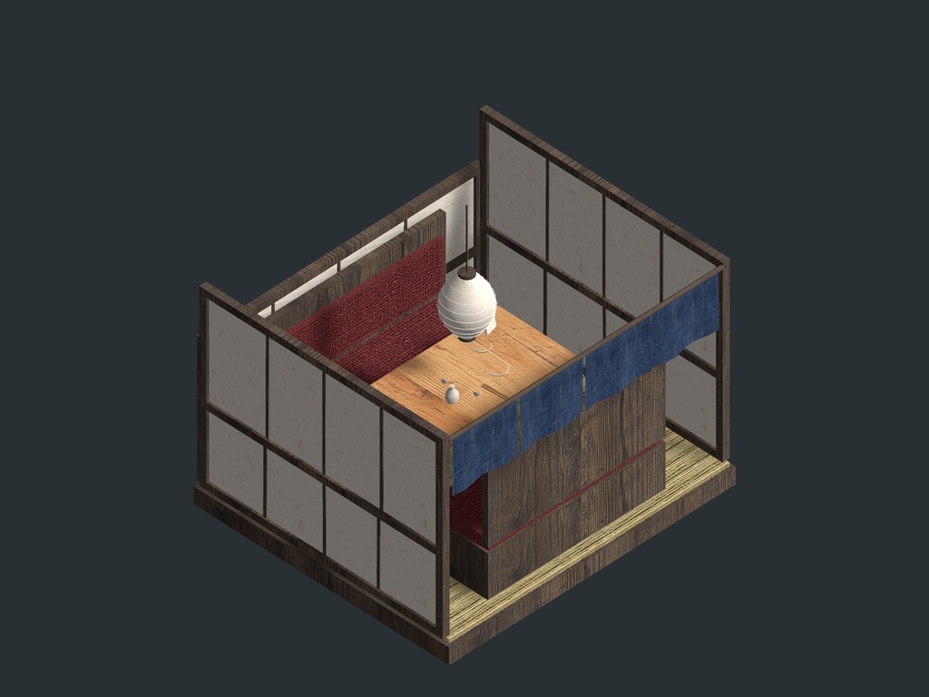 【発売記念セール 9/23まで半額200円】【VRChat想定】和の町並み 6商品セット|神社・町屋・屋台・居酒屋・大座敷・茶室【unitypackage同梱】
