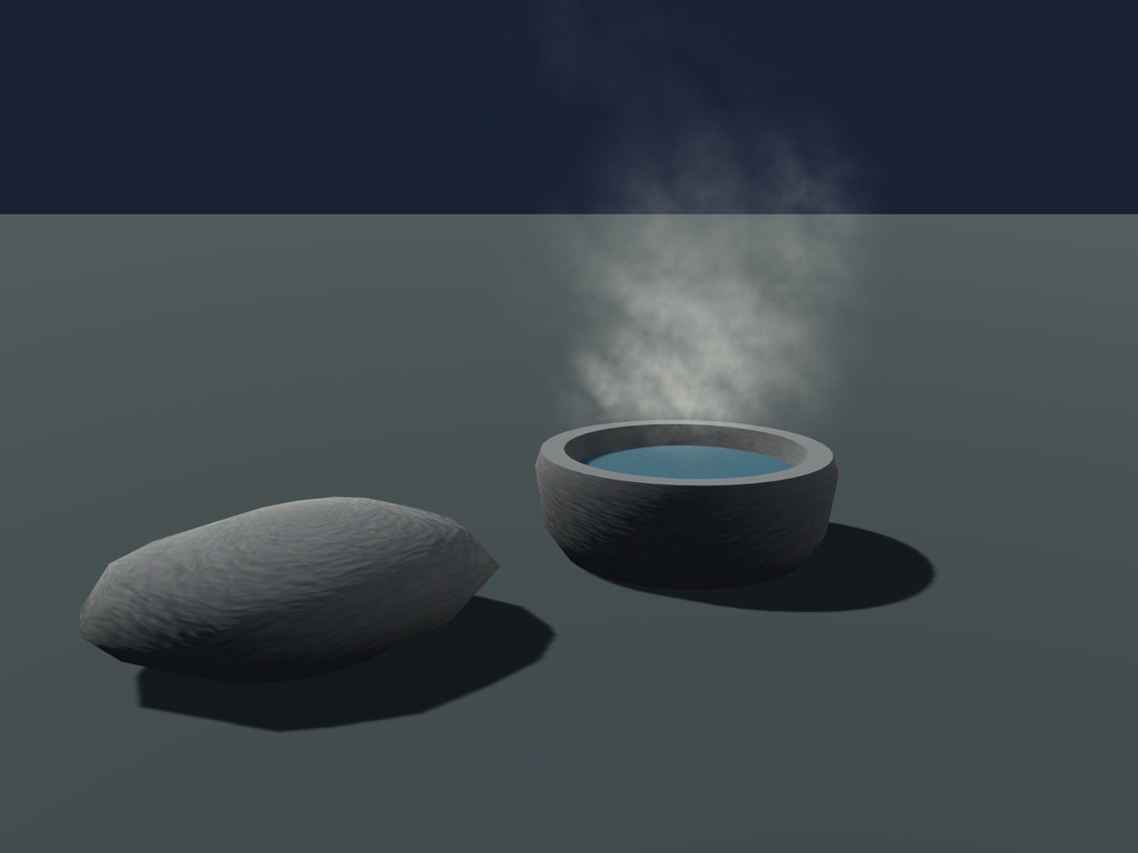 【無料】【VRChat想定】朝霧と湯けむりセット｜3用途・3密度・配置例【unitypackage同梱 / FBX・OBJ】