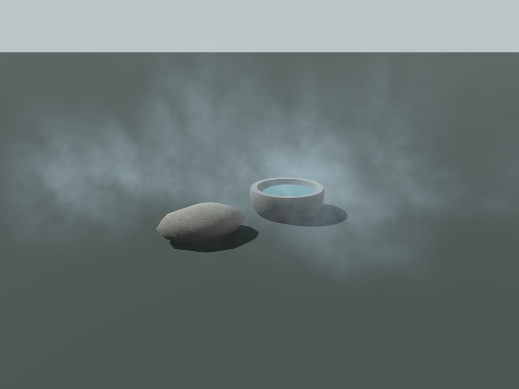 【無料】【VRChat想定】朝霧と湯けむりセット|3用途・3密度・配置例【unitypackage同梱 / FBX・OBJ】