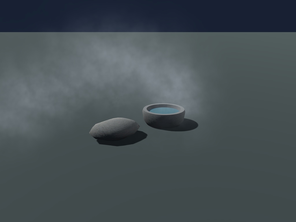 【無料】【VRChat想定】朝霧と湯けむりセット|3用途・3密度・配置例【unitypackage同梱 / FBX・OBJ】