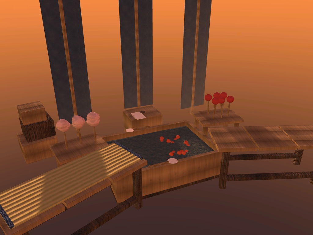 【無料】【VRChat想定】縁日セット|金魚すくい・りんご飴・綿あめ・くじ引き・幟【unitypackage / FBX・OBJ】