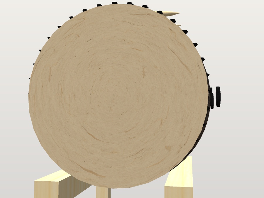 【無料】太鼓と撥|長胴太鼓・締太鼓・太鼓台【VRChat想定 / unitypackage同梱】