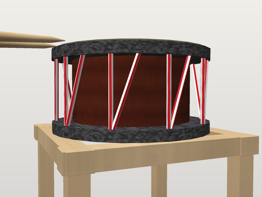 【無料】太鼓と撥|長胴太鼓・締太鼓・太鼓台【VRChat想定 / unitypackage同梱】