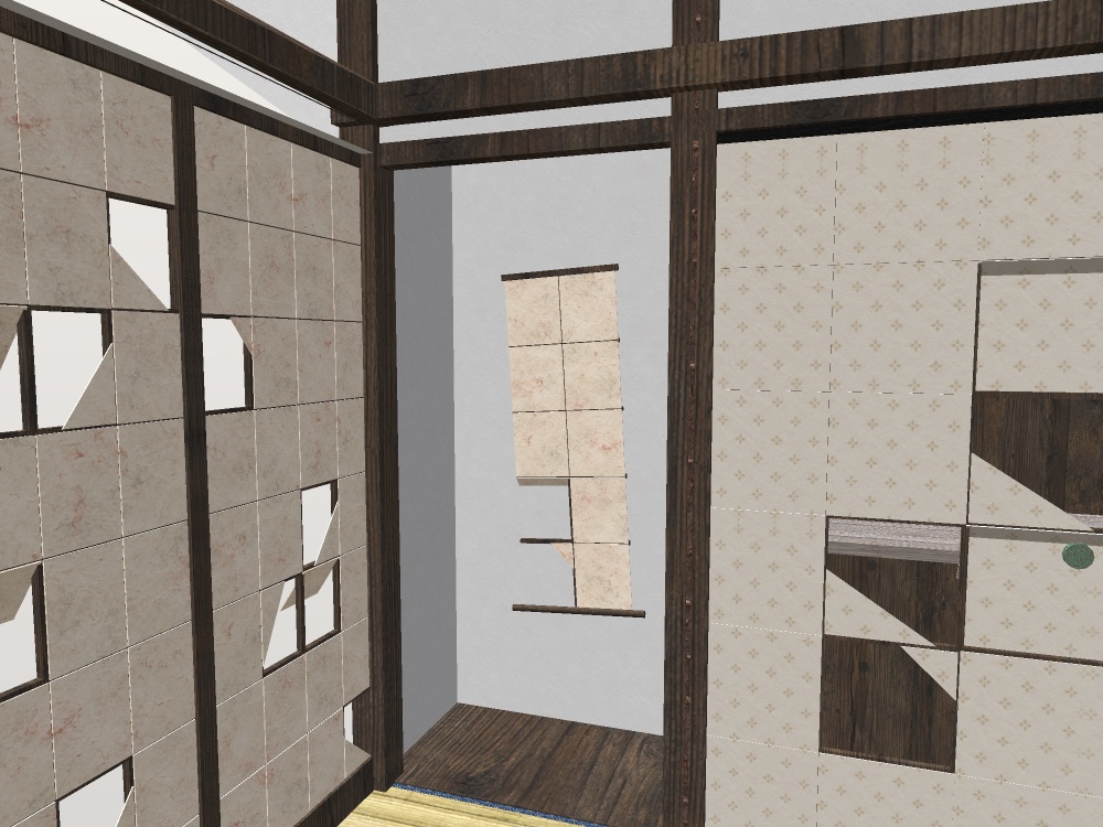 【VRChat想定】お化け屋敷の破れ座敷|六畳・破れ襖の押入れ・破れ障子・めくれた畳・垂れた天井板・床の間|和風ハロウィン・肝試し【unitypackage / FBX・OBJ】
