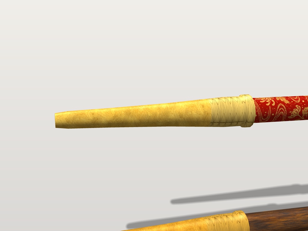 【VRChat想定】煙管 三種|黒漆に金蒔絵・朱漆に金蒔絵・煤竹|手に持つ・口にくわえる和風の小道具【Modular Avatar 設定済みPrefab / unitypackage・FBX】
