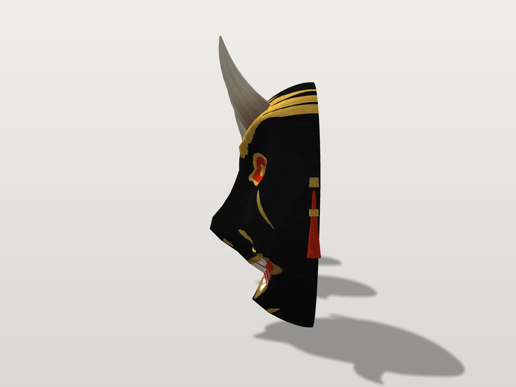 【VRChat想定】鬼の面 三色(赤鬼・青鬼・黒鬼)|Head 装飾品|和風・祭り・節分のお面【Modular Avatar 設定済みPrefab / unitypackage・FBX】