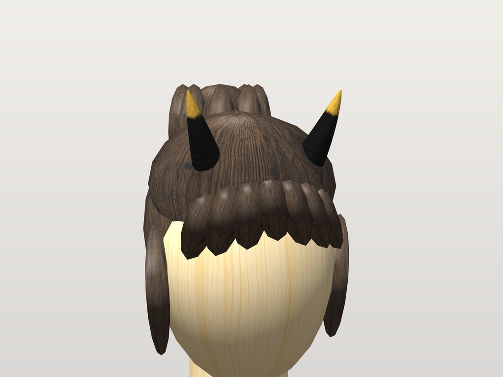 【VRChat想定】鬼の角 三形三色(短い二本角・長い二本角・一本角 × 朱・黒・白)|Head 装飾品【Modular Avatar 設定済みPrefab / unitypackage・FBX】