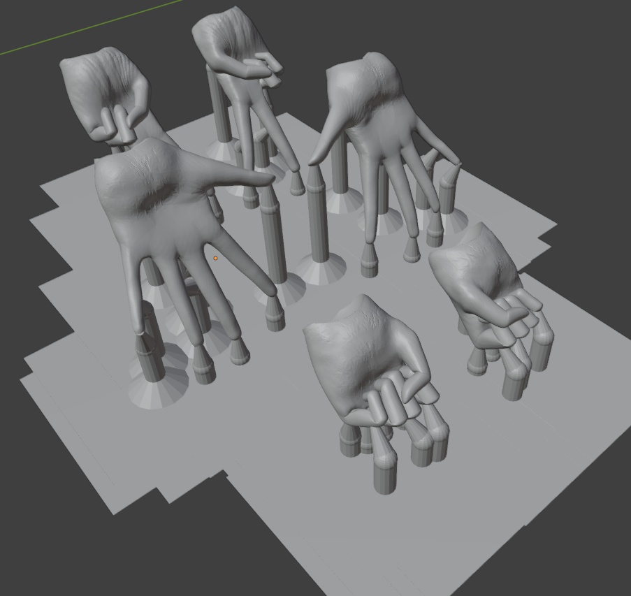 【30MS対応】ハンドパーツセット Vol.1【美プラ 1/12スケール】