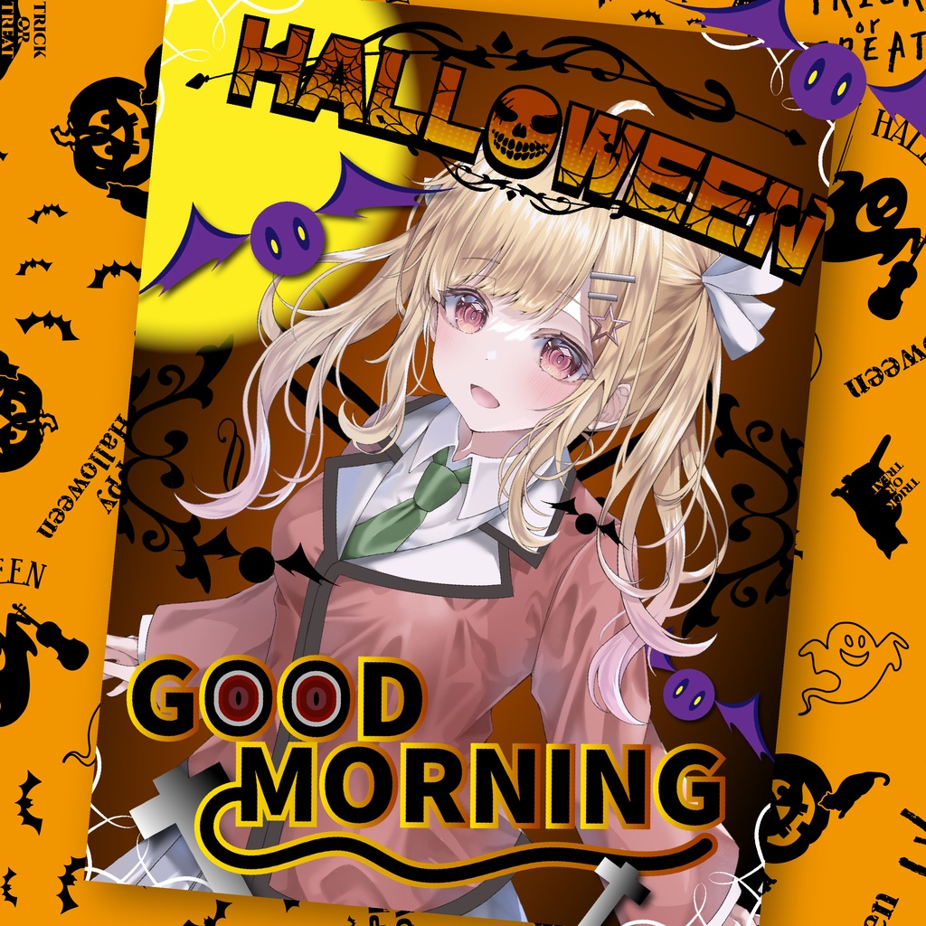 【Halloween】無料おはようVtuber素材