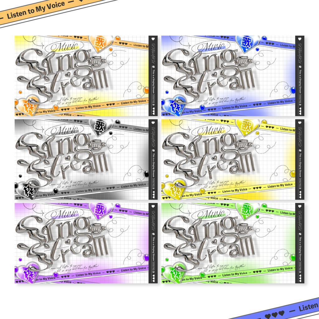 【サムネイル素材】かわメタ歌枠サムネイル【全10種】
