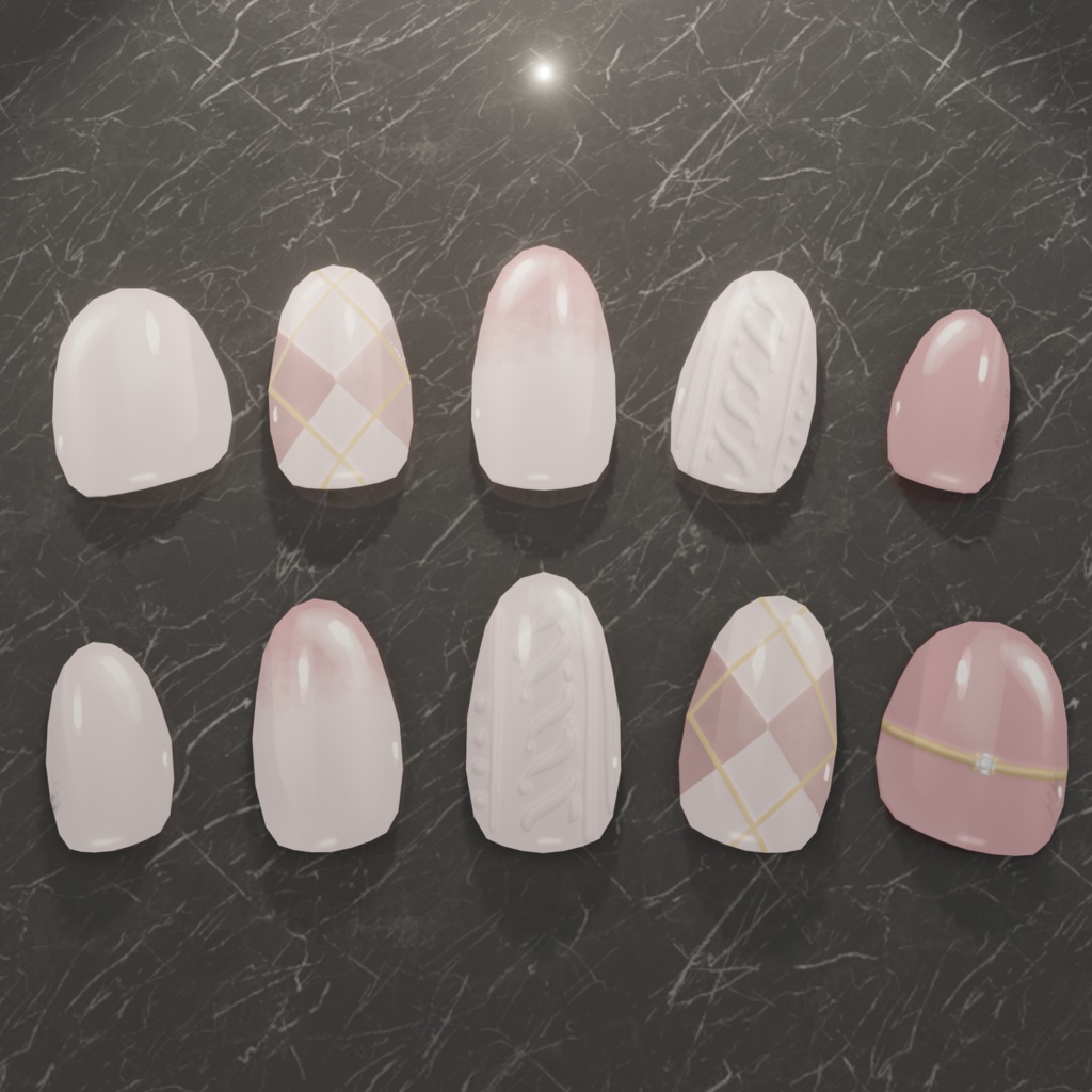 【MDollnail対応】Winter Knit nail