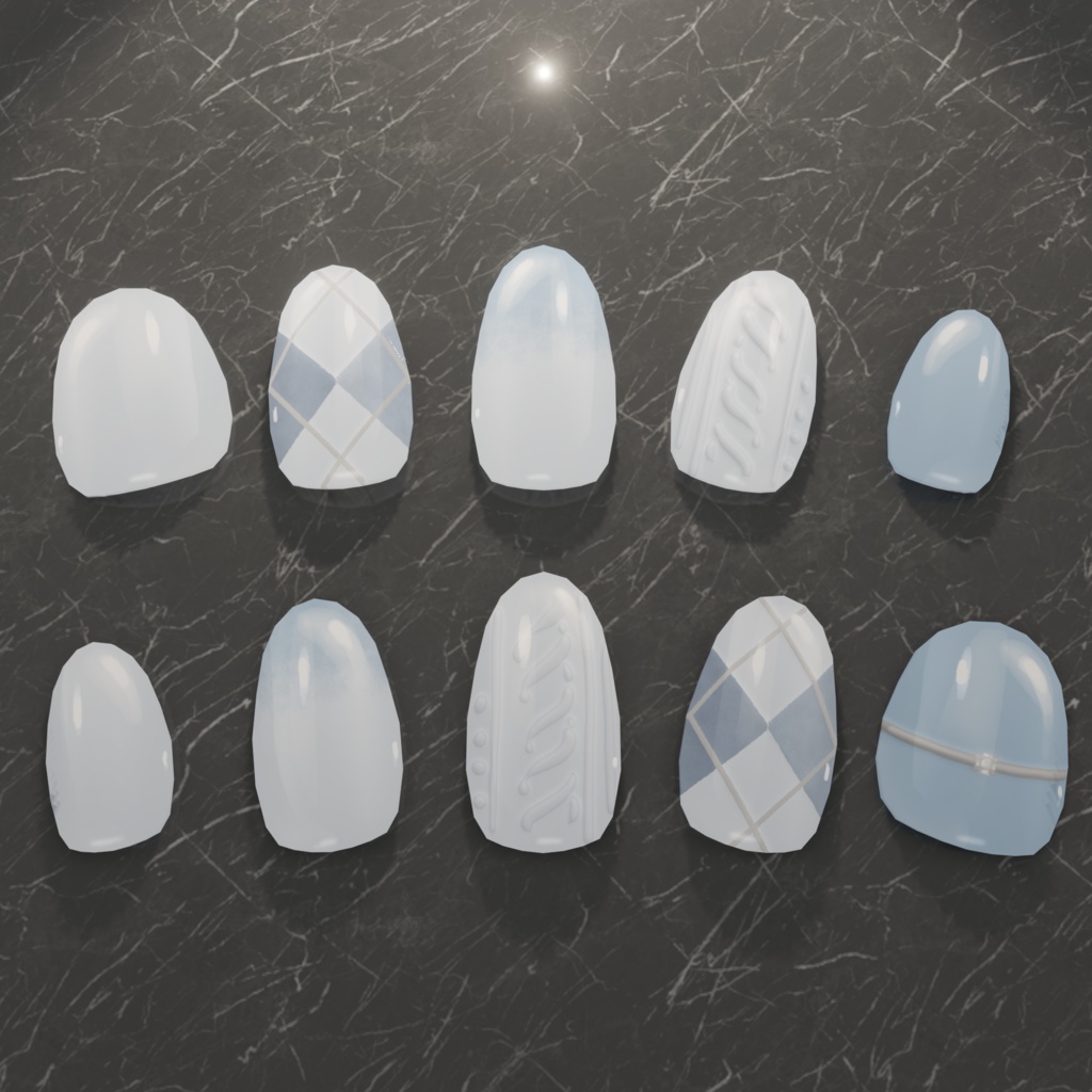 【MDollnail対応】Winter Knit nail