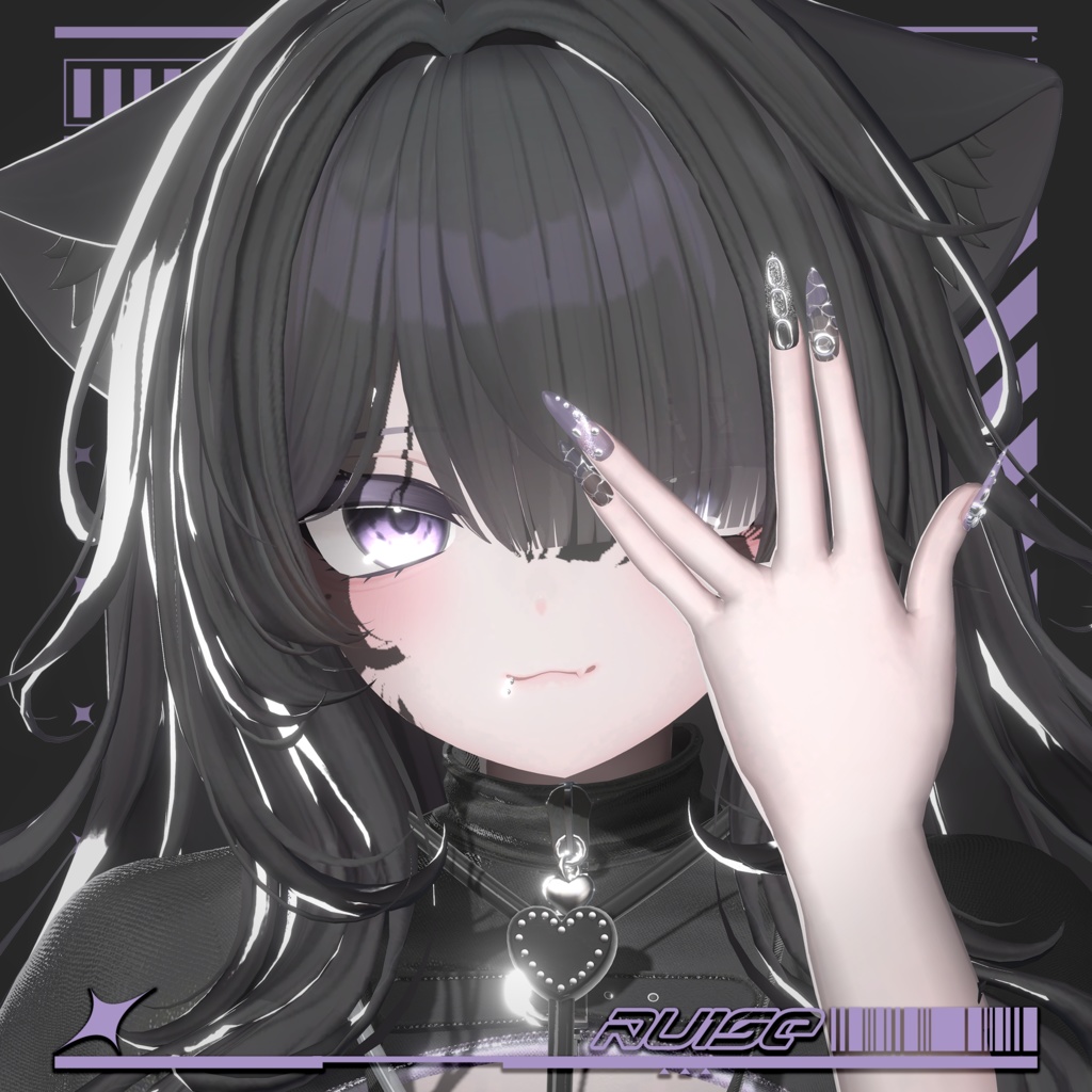 【多数アバター対応】splashsummer_nail【ネイルチップ】