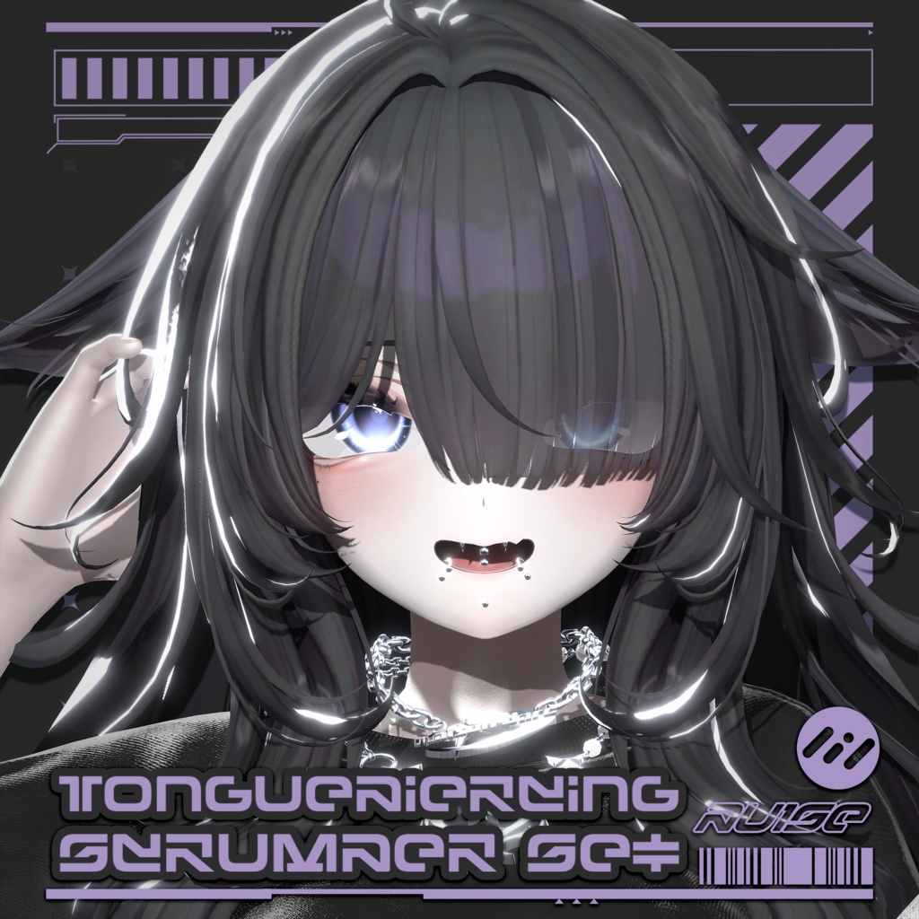 しなの対応 舌ピアス&牙ピアスセット/Tonguepiercing&Scrumperset