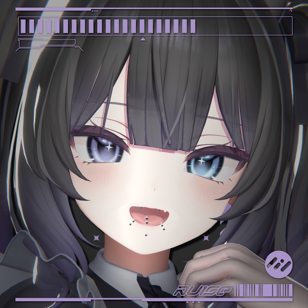 ミルティナ対応 舌ピアス&牙ピアスセット/Tonguepiercing&Scrumperset