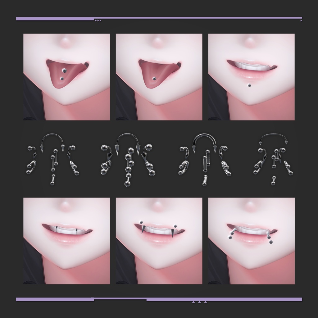 【海咲対応】舌ピアスセット/Tonguepiercingset