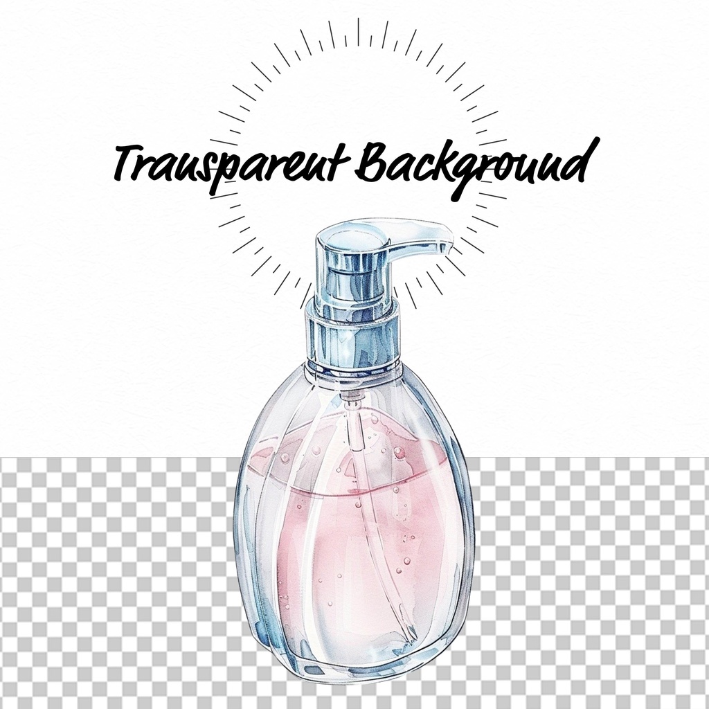 04_ヘアサロンアイテムクリップアート素材|透過PNG5点セット