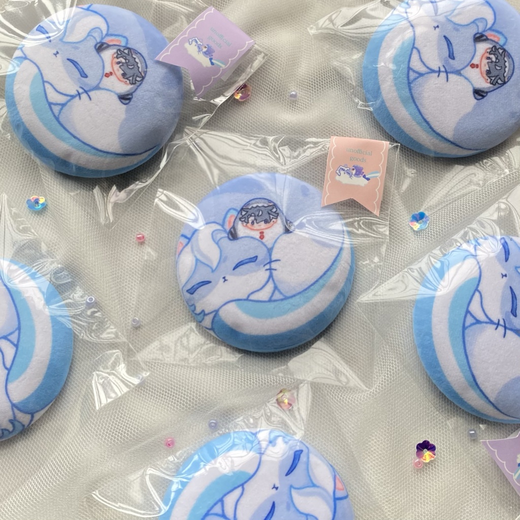 ヌコサメふわふわ缶バッジ