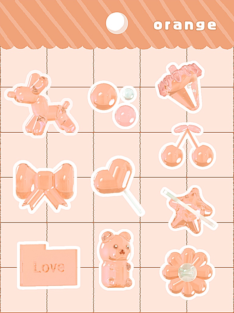 【フリー素材】つや可愛い3D風素材(透過png)