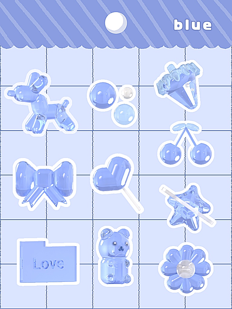 【フリー素材】つや可愛い3D風素材(透過png)