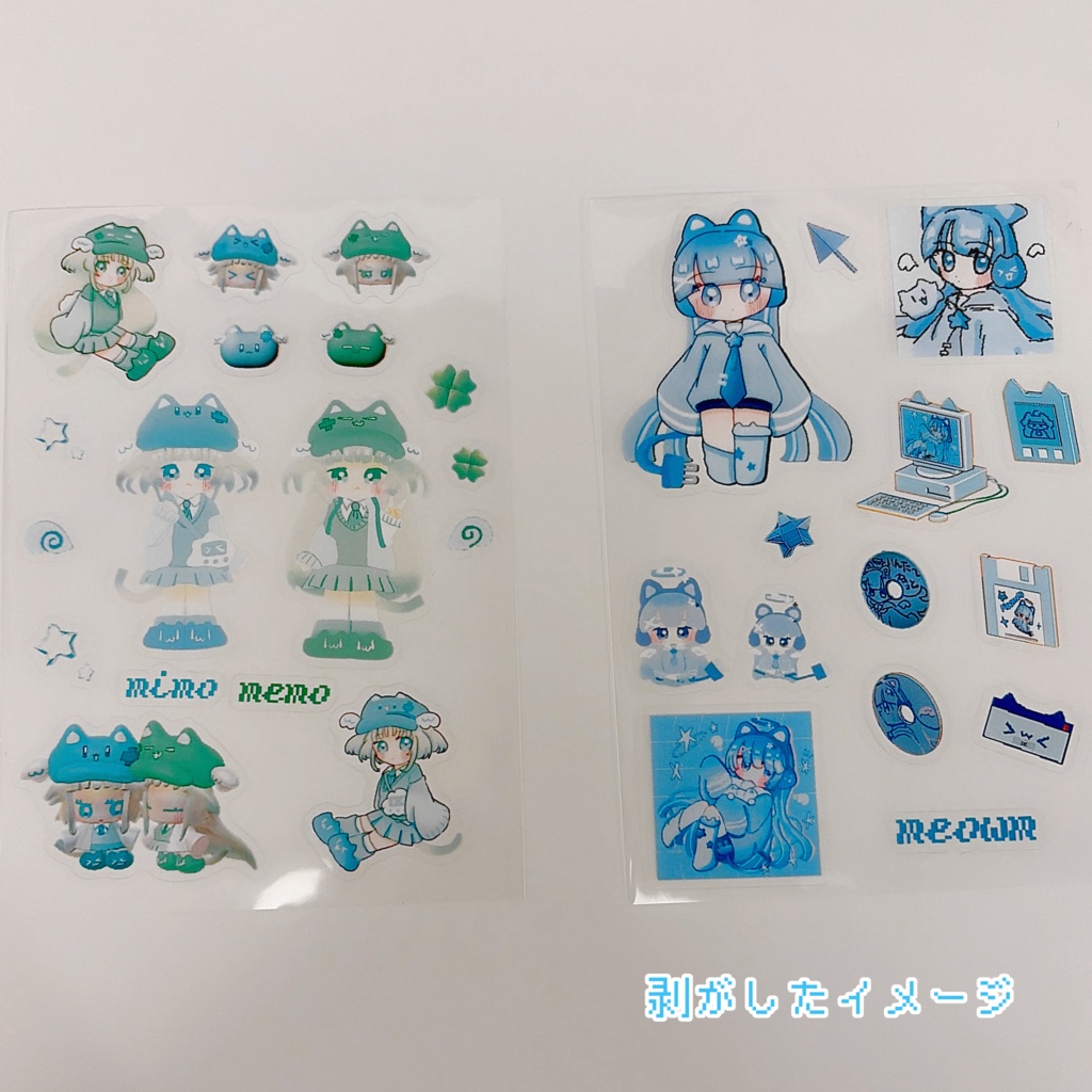 クリアハーフカットシール