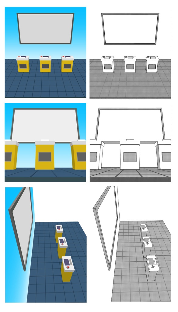 クイズ番組 3D素材(クリスタ用)