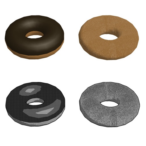 ドーナツ 3D素材(クリスタ用)