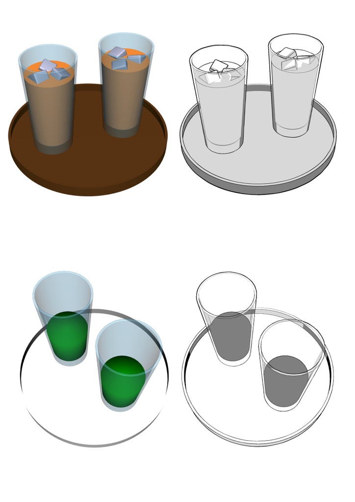 ジュース 3D素材