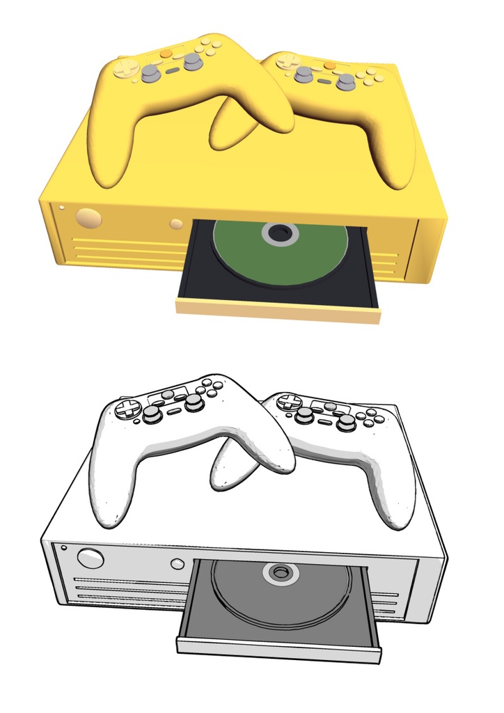 ゲーム機 3D素材