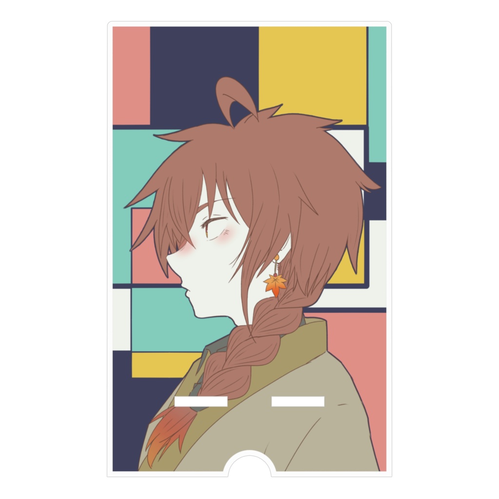 落葉 燈 四周年記念イラスト アクリルスマホスタンド