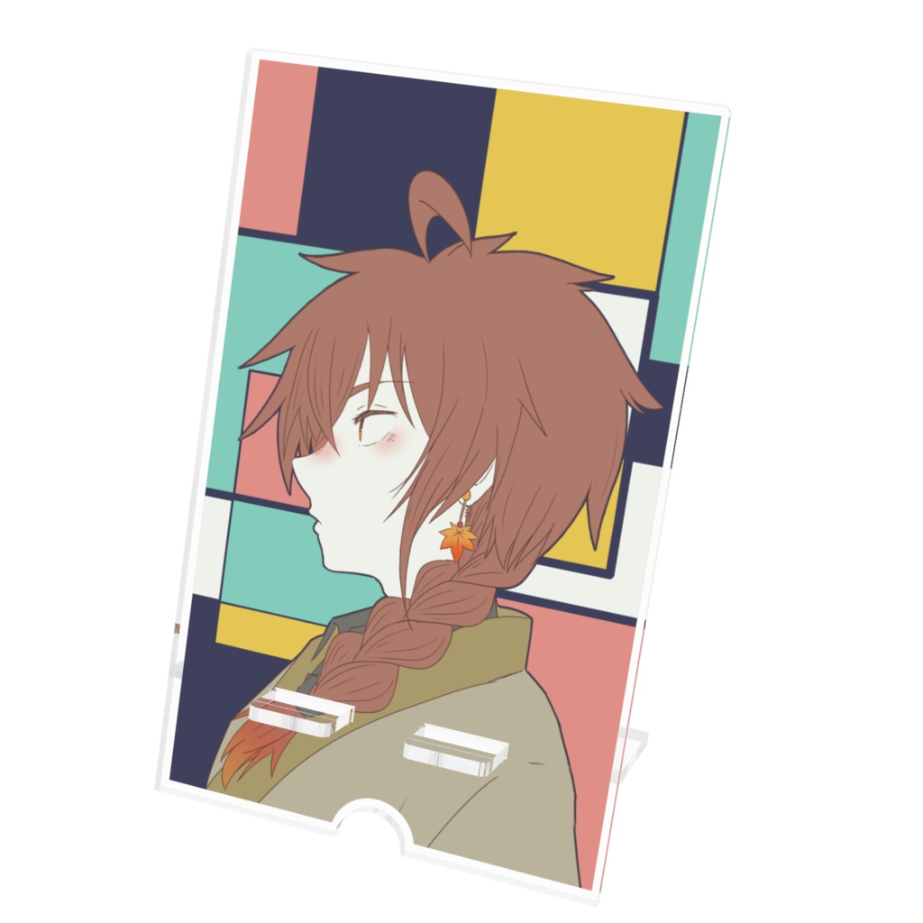 落葉 燈 四周年記念イラスト アクリルスマホスタンド