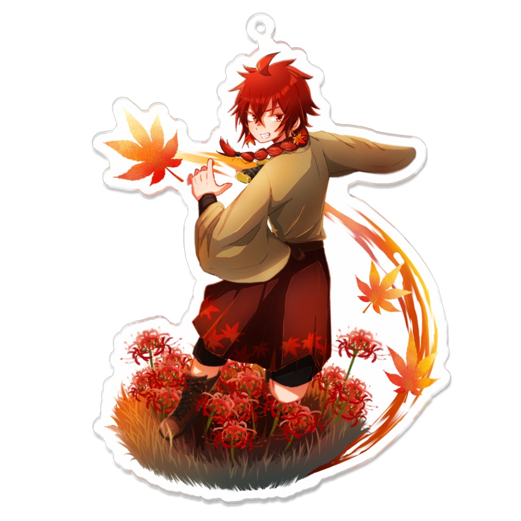 落葉 燈 5周年記念イラスト アクキー