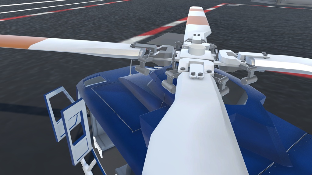 《VRChat想定》ヘリコプター B-Bell 412EPX《飛行可能モデル》