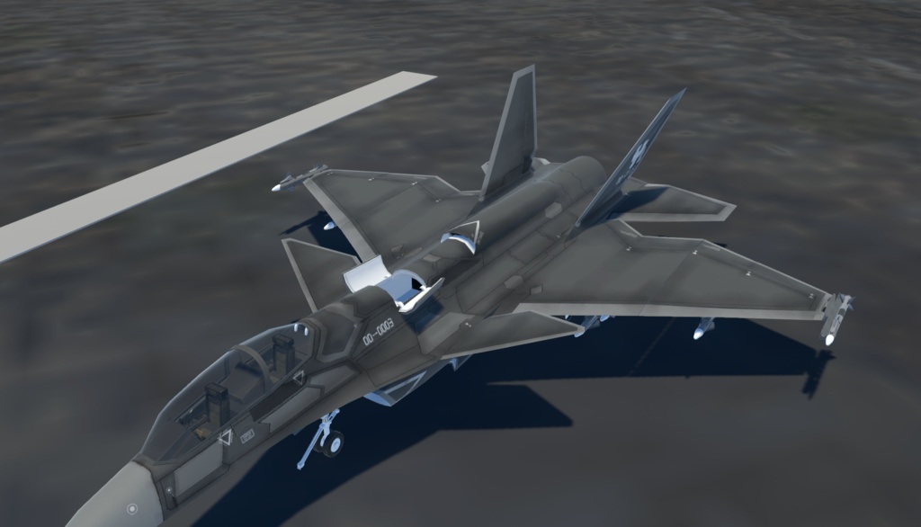 【VRChat想定】架空VTOL艦載機BFF-05 LARK【飛行可能モデル】