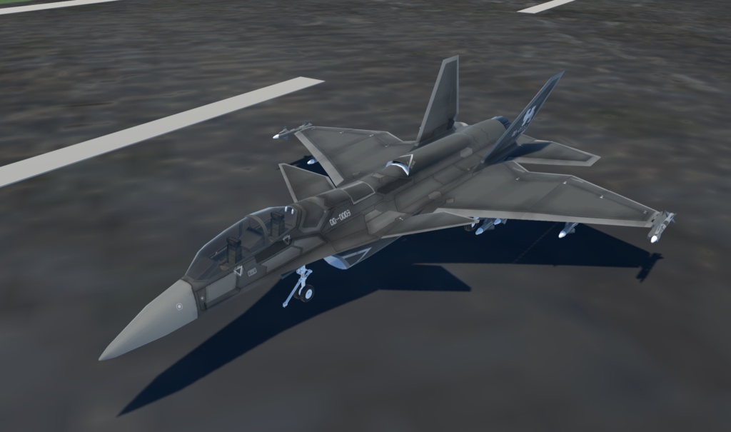 【VRChat想定】架空VTOL艦載機BFF-05 LARK【飛行可能モデル】