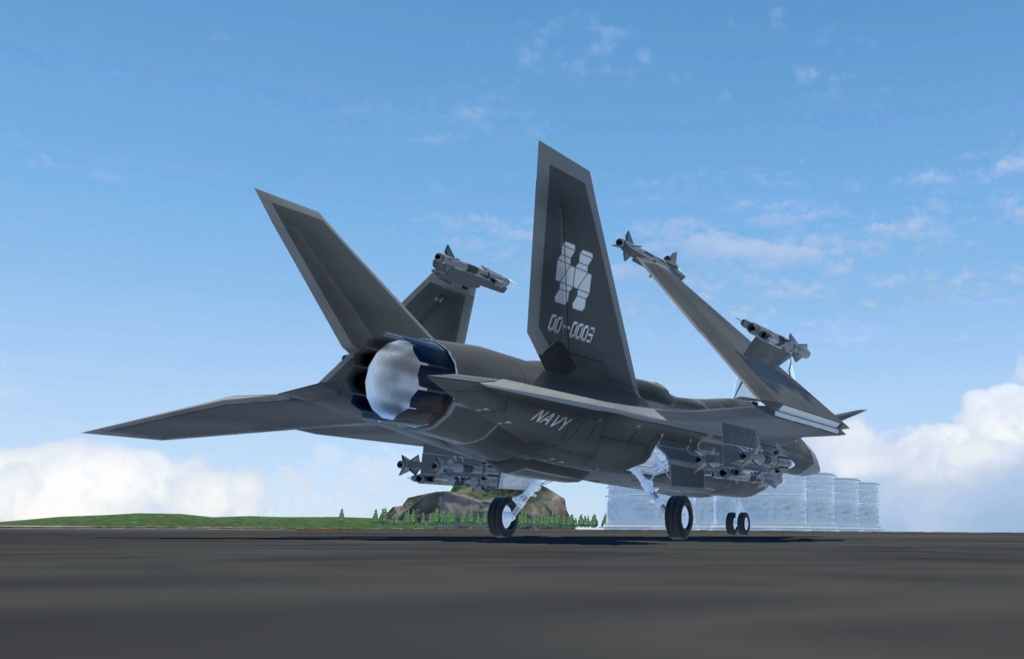 【VRChat想定】架空VTOL艦載機BFF-05 LARK【飛行可能モデル】