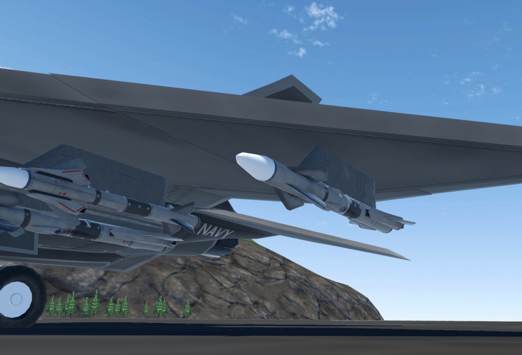 【VRChat想定】架空VTOL艦載機BFF-05 LARK【飛行可能モデル】