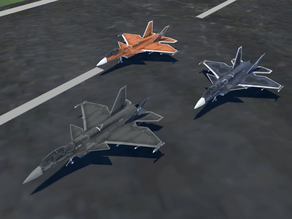 【VRChat想定】架空VTOL艦載機BFF-05 LARK【飛行可能モデル】