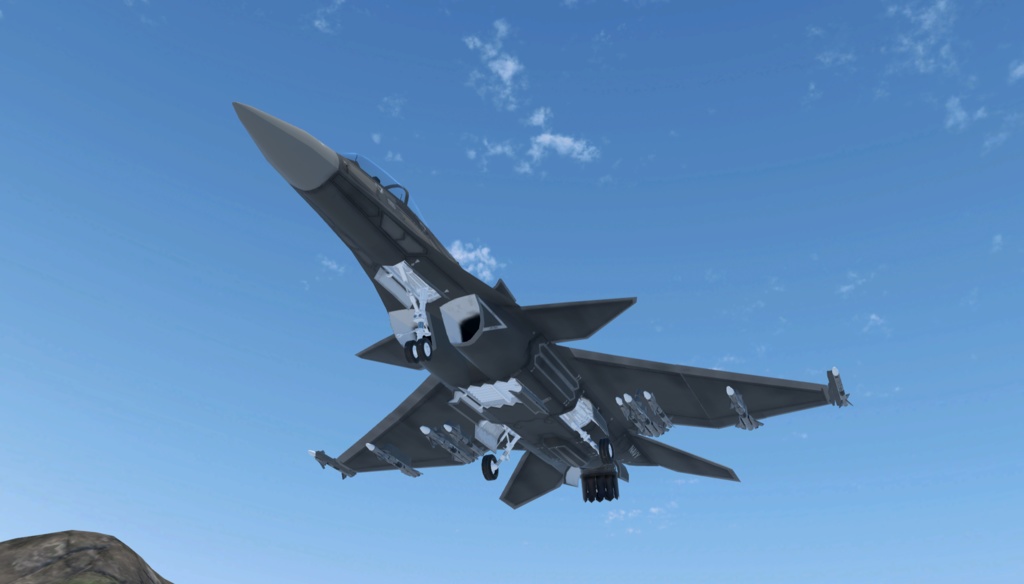 【VRChat想定】架空VTOL艦載機BFF-05 LARK【飛行可能モデル】