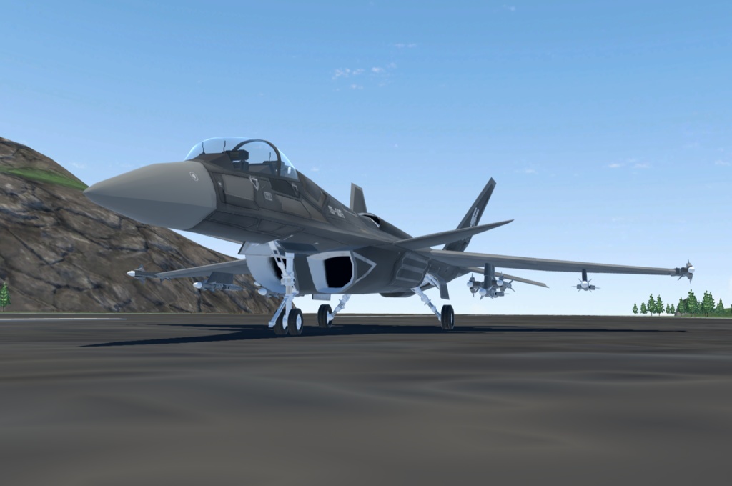 【VRChat想定】架空VTOL艦載機BFF-05 LARK【飛行可能モデル】