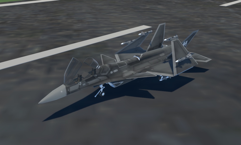 【VRChat想定】架空VTOL艦載機BFF-05 LARK【飛行可能モデル】